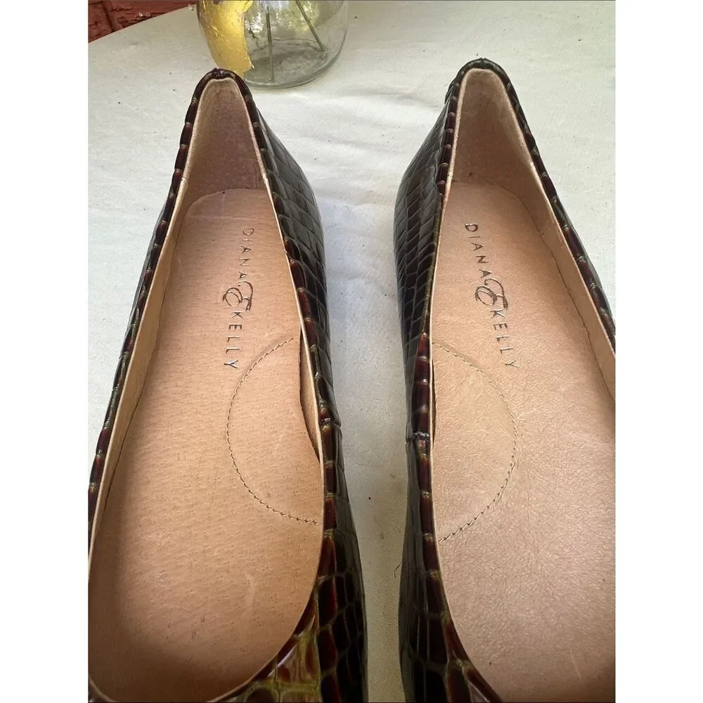 Diana E Kelley Croc Embellished Dress Shoes